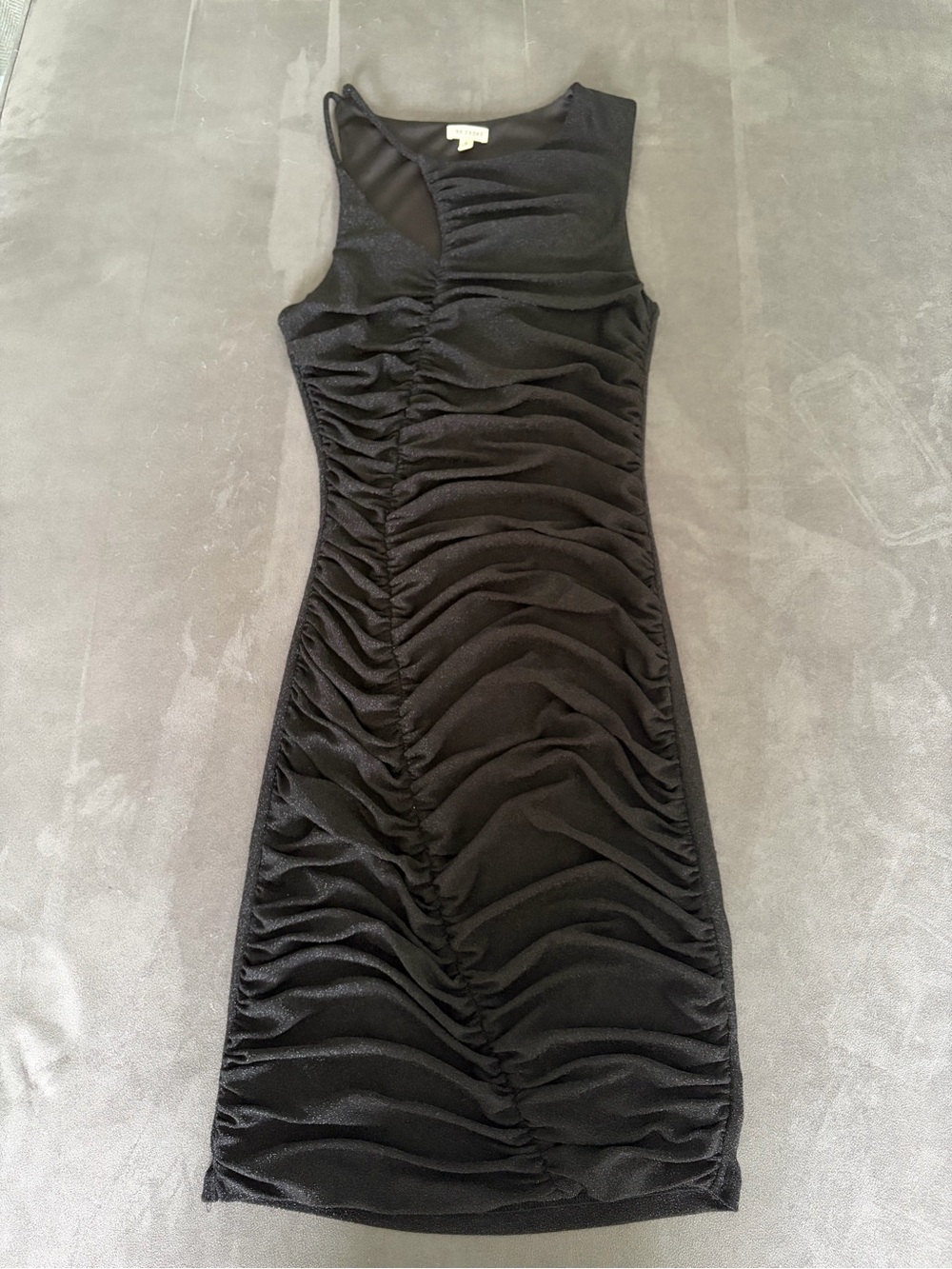En Creme Black Ruched Girls' Formal Dress